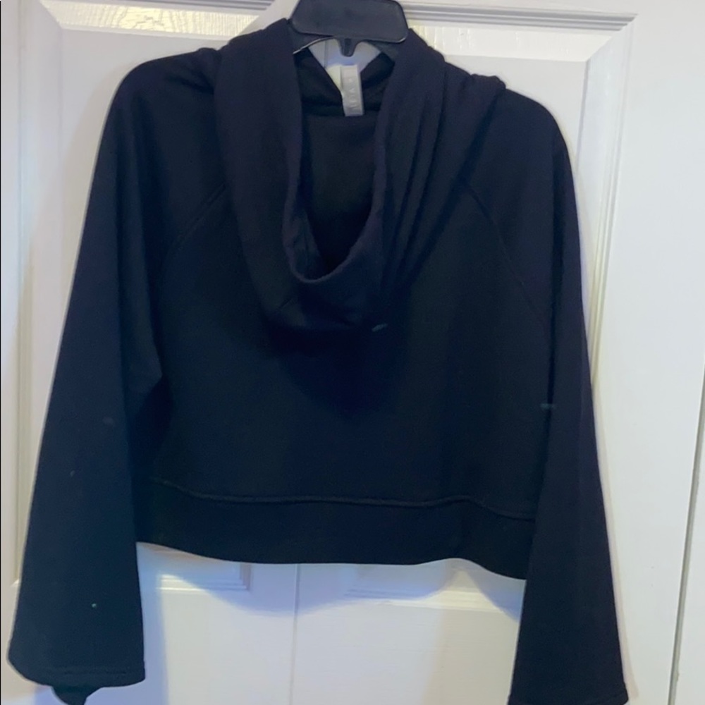 NWT Athleta Steady State BlackCrop Sweatshirt - Picture 6 of 9